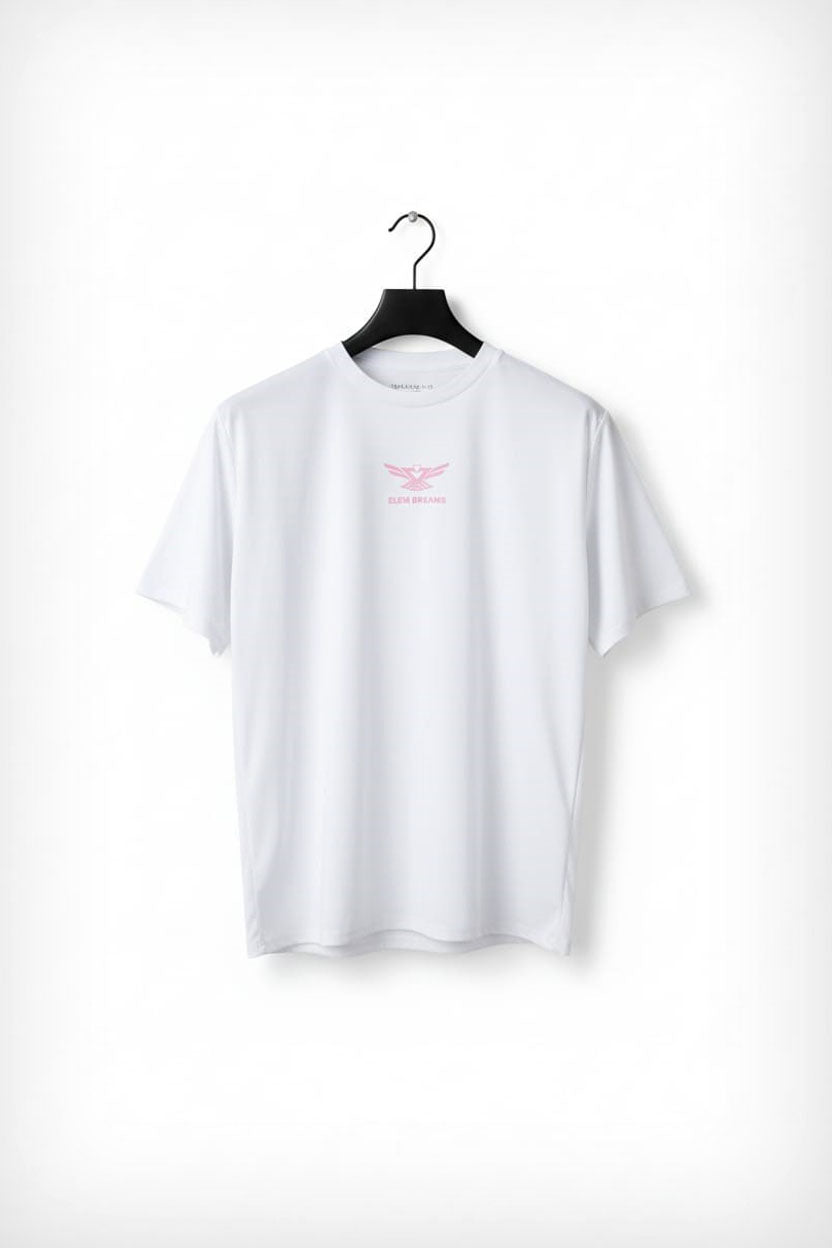 T-Shirt Happy Cloud - Dama Oversize Lila Blanco