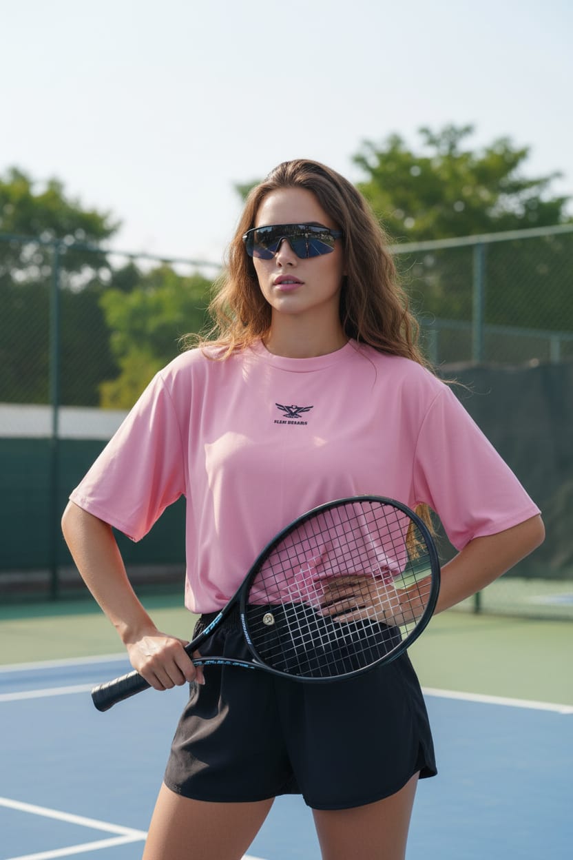 T-Shirt Happy Cloud Dama Oversize Rosa