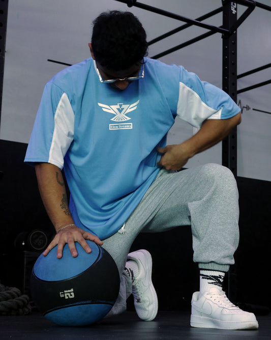 T-shirt Nature OverSize celeste